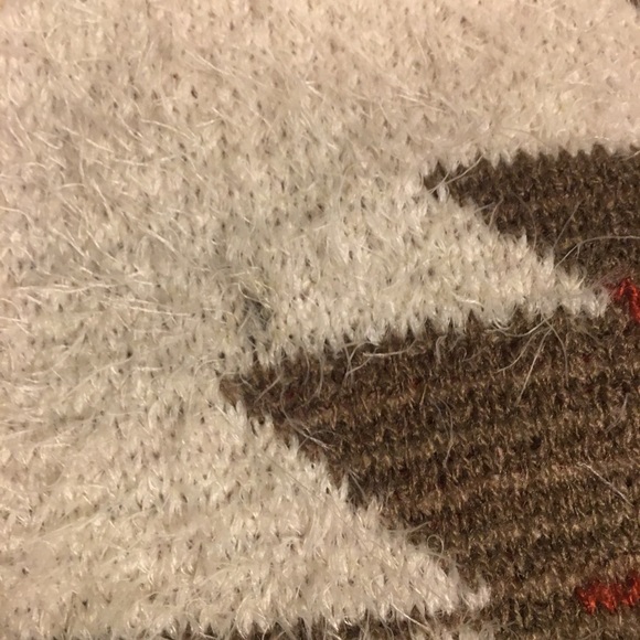 Open Front Southwestern Tribal Print Fuzzy Cardigan NWT One Size - Picture 8 of 9